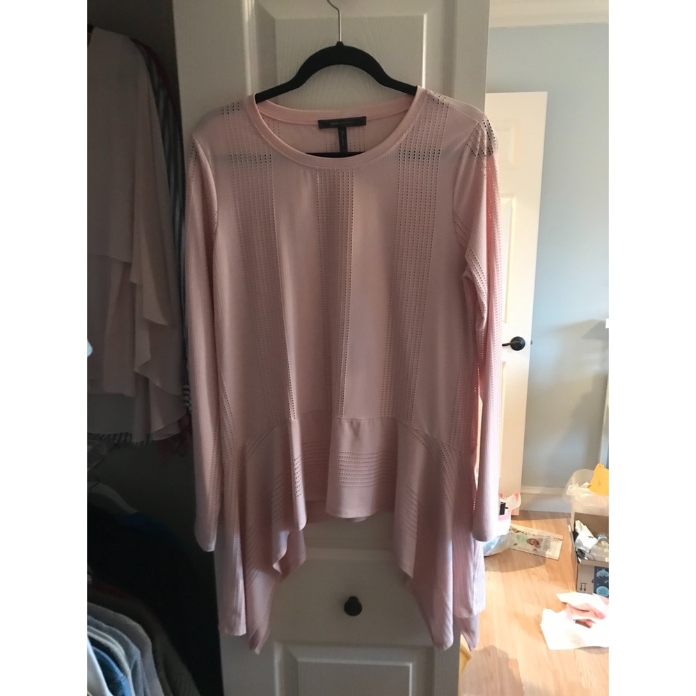 Large BCBG long sleeve shirt in blush.
